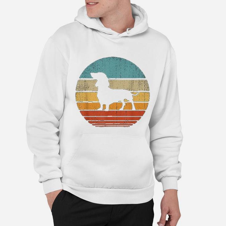 Dachshund Vintage Silhouette 60s 70s Retro Gifts Dog Lover Hoodie