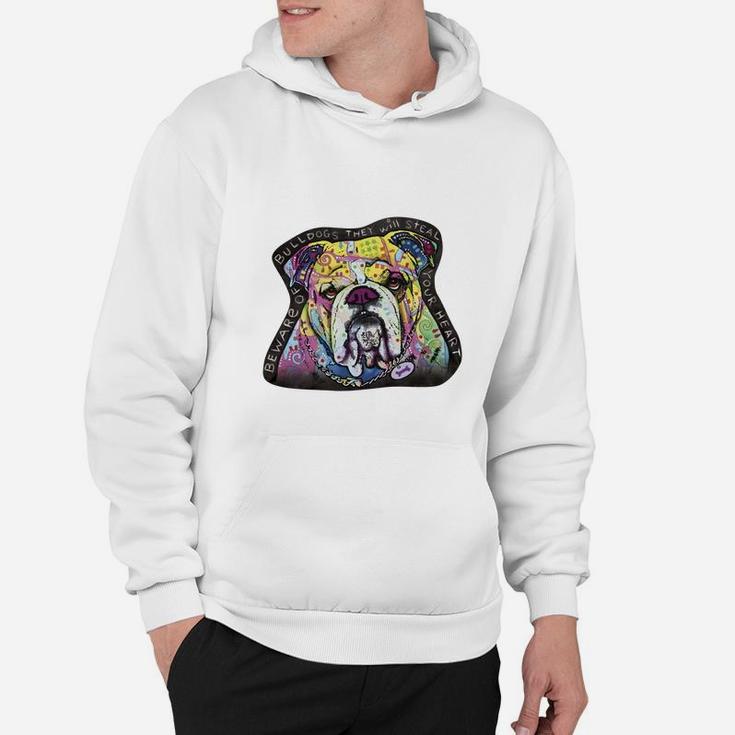 English Bulldogs Colorful Graphic Hoodie