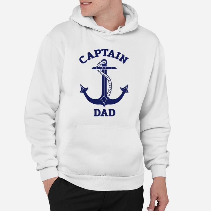 Fathers Day Nautical Anchor Captain Dad Hoodie
