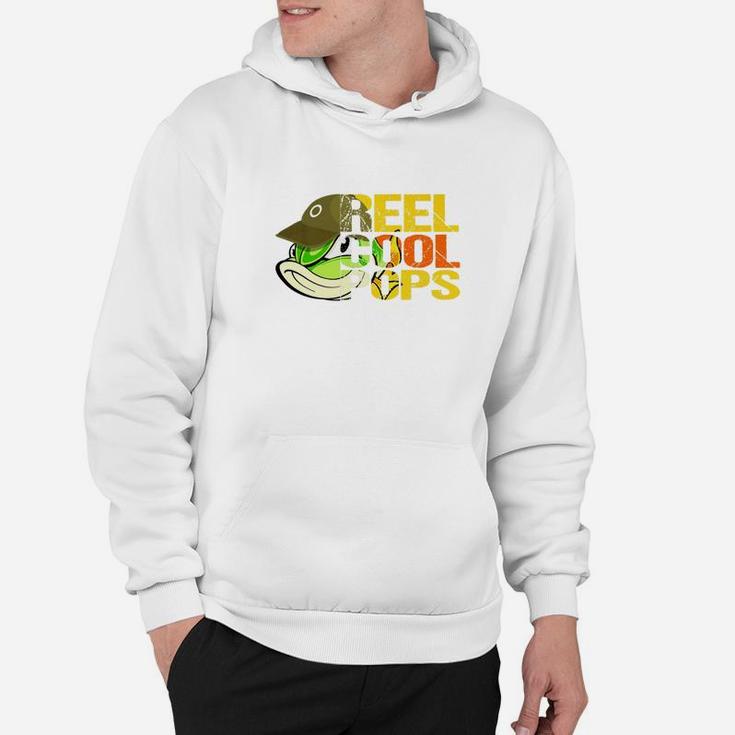 Fishing Reel Cool Pops Fathers Day Gift For Husband Or Dad Premium Hoodie