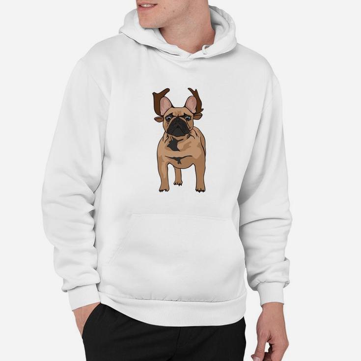 French Bulldog Christmas Shirt For Adults Kids Reindeer Hoodie