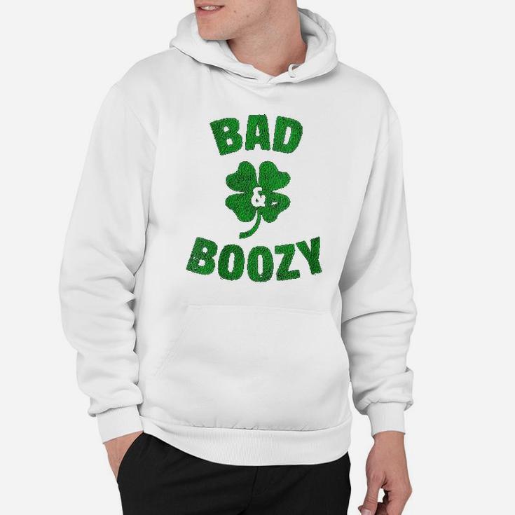 Funny Drinking St Patricks Day Bad And Boozy Bachelorette Hoodie