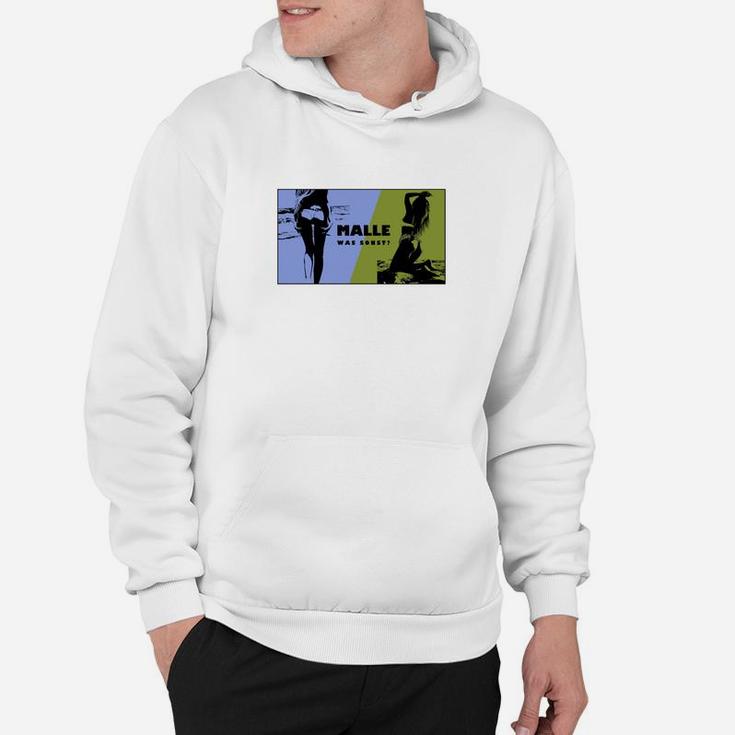 Grafikdesign Hoodie mit modernem Kunst-Aufdruck, Weiß