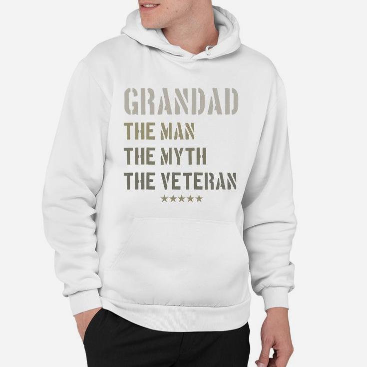 Grandad Man Myth Veteran Father Day Military Veteran Shirt Hoodie