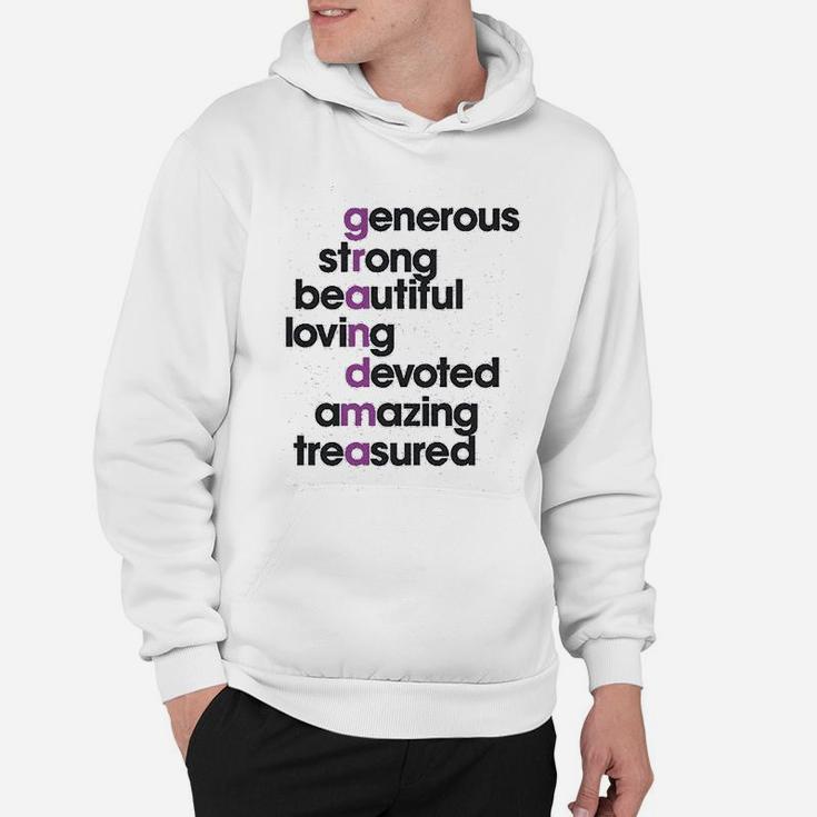 Grandma Letter Cute Graphic For Grandmother Hoodie