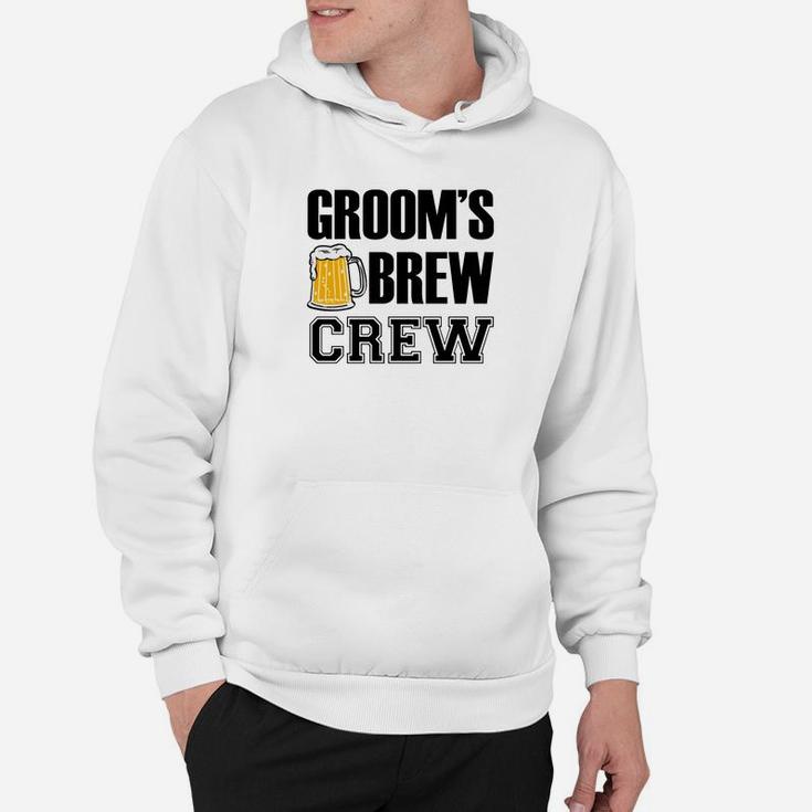 Groom's Brew Crew Funny Groomsmen Bachelor Party Hoodie