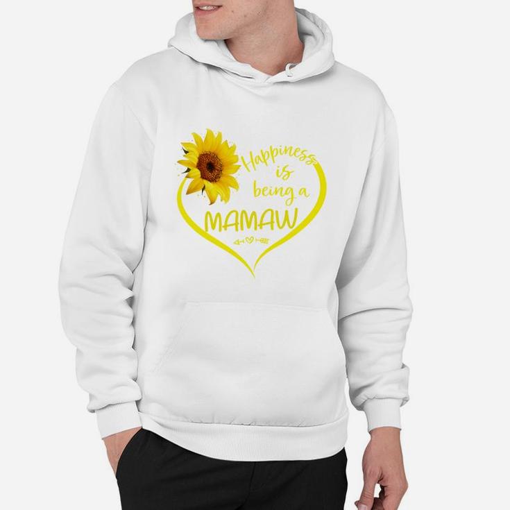 Happiness Is Being A Mamaw Sunflower Heart Gift For Mothers And Grandmothers Hoodie