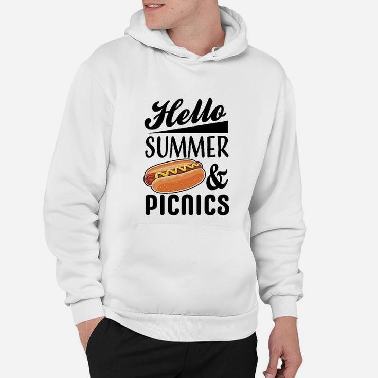 Hello Summer And Picnics With Hot Dog Hoodie