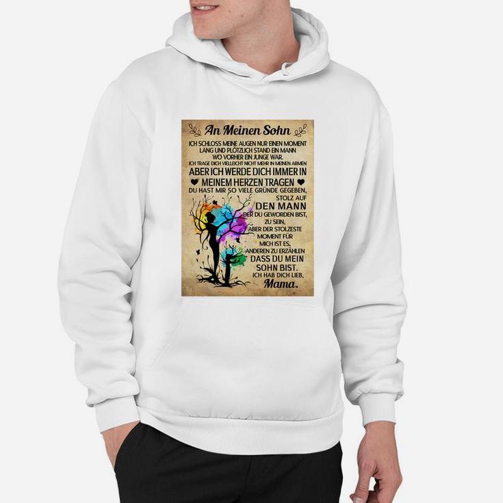 Herren-Hoodie An Meinen Sohn, Emotionale Nachricht Design