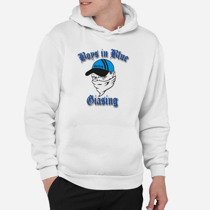 Herren Hoodie mit Boys in Blue Chasing Aufdruck, Polizei Motiv