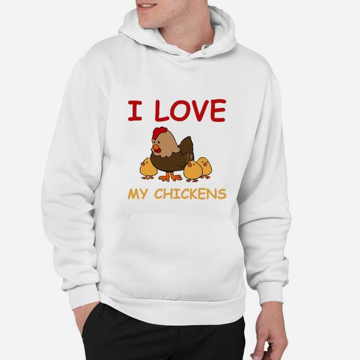 I Love My Chickens Hoodie für Hühnerfans, Lustiges Hühnermotiv