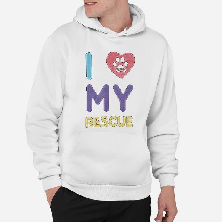 I Love My Rescue Dogs And Cats Hoodie