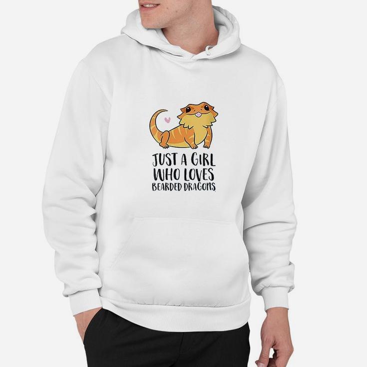 Just A Girl Who Loves Bearded Dragons Lizard Reptile Hoodie