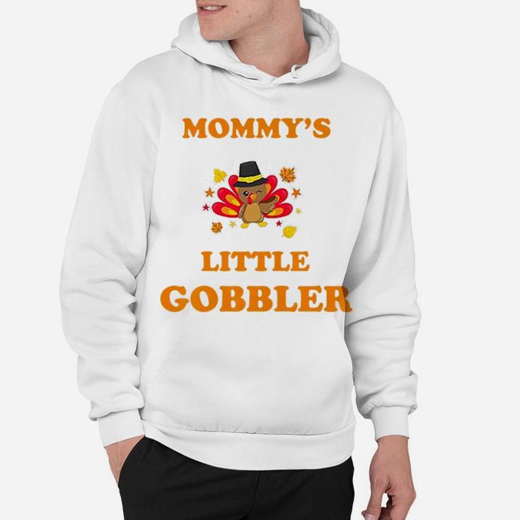 Kids Thanksgiving Mommys Little Gobbler Cute Kids Hoodie