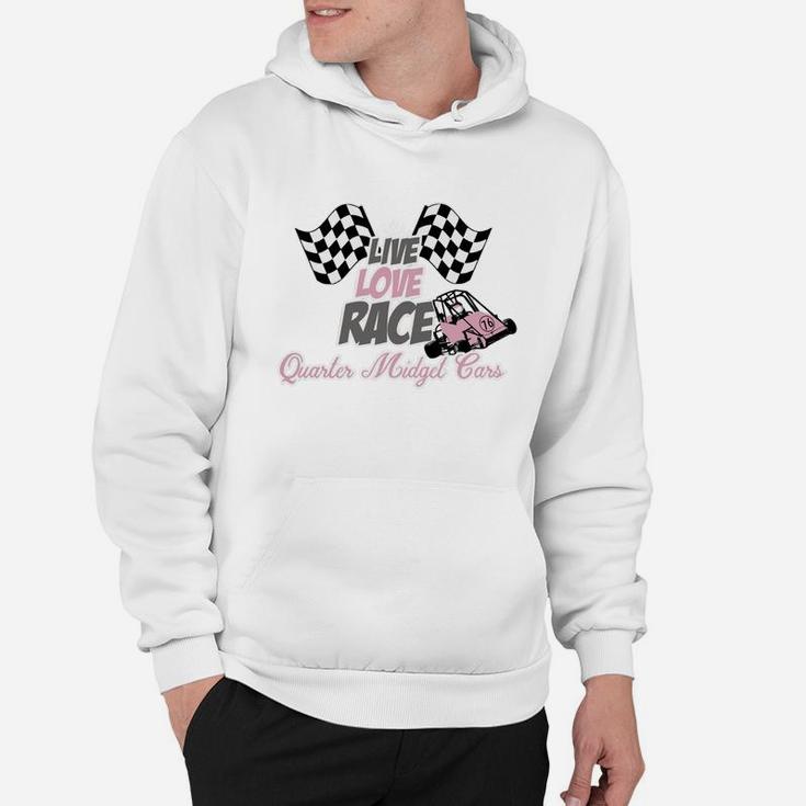 Live Love Race Quarter Midget Cars Shirt Pink Gray Grey Hoodie