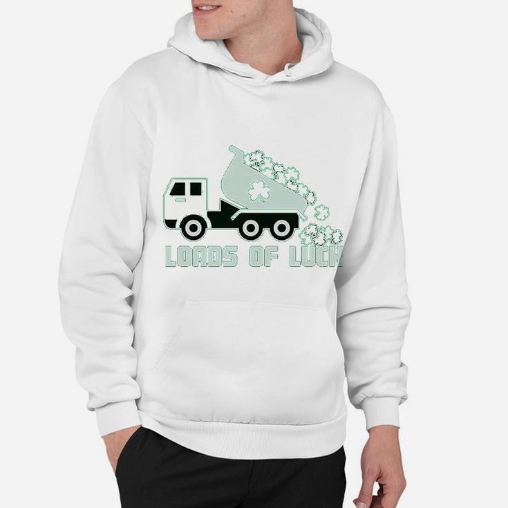 Loads Of Luck St Patricks Day Tractor Clover Hoodie