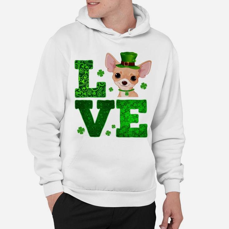 Love Chihuahua St Patricks Day Funny Dog Lover Gif Hoodie