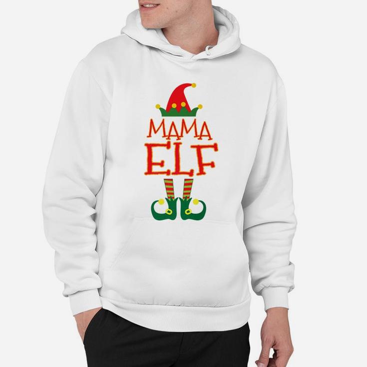 Mama Elf Cute Elf Family Christmas Holiday Hoodie