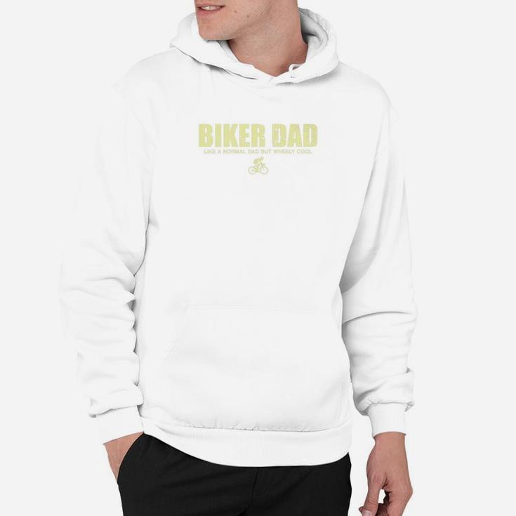 Mens Biker Dad Cool Cyclist Funny Biking Fathers Day Gift Hoodie