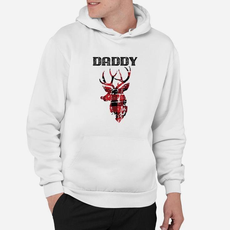 Mens Family Christmas Shirt Daddy Reindeer Silhouette Dad Hoodie