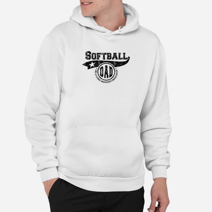 Mens Softball Dad Fathers Day Gift Father Sport Men Hoodie
