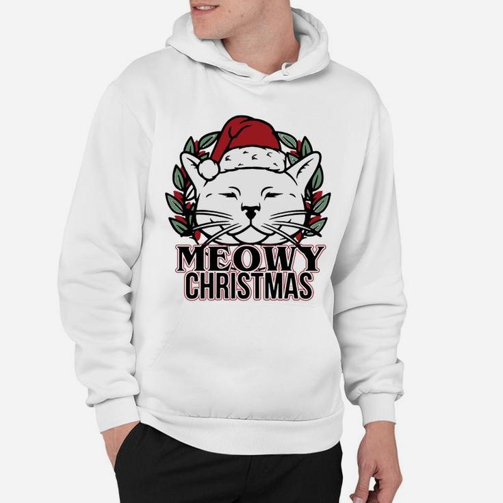 Meowy Christmas Cat Hoodie