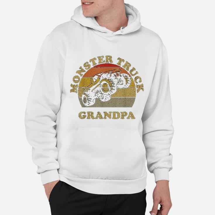 Monster Truck Grandpa For Grandfather Retro Vintage Hoodie