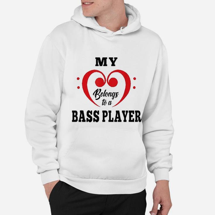 My Heart Belongs To A Bass Player Couple Gift Hoodie