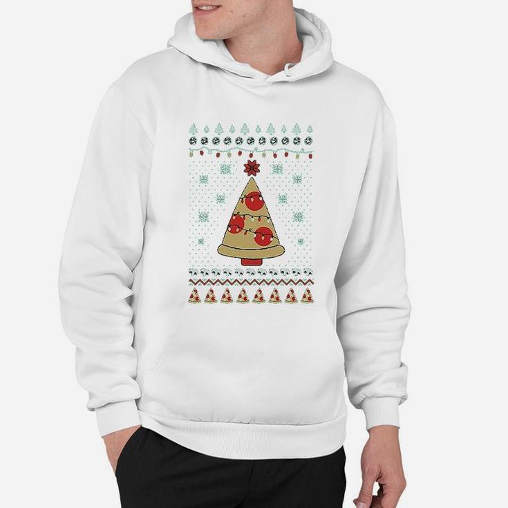 Pizza Ugly Christmas Xmas Pizza Tree Hoodie