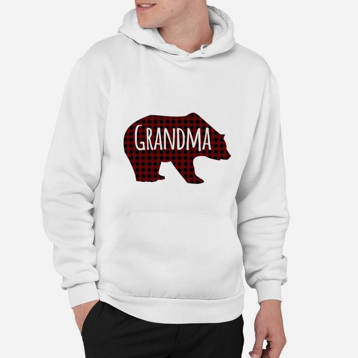Red Plaid Grandma Bear Buffalo Matching Family Pajama (2) Hoodie