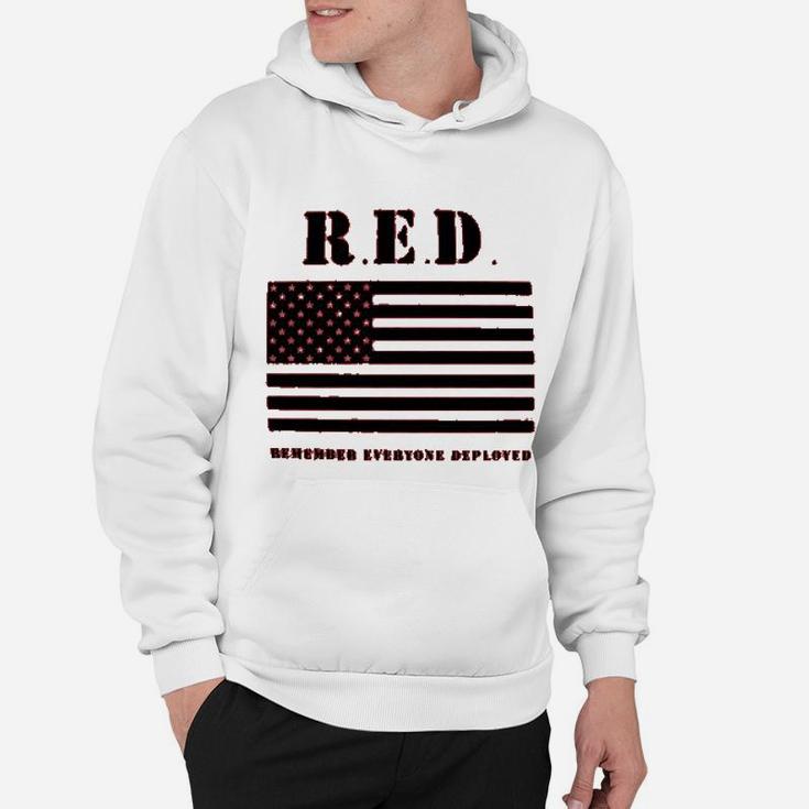 Remember Everyone Deployed Red Friday Flag Military Hoodie