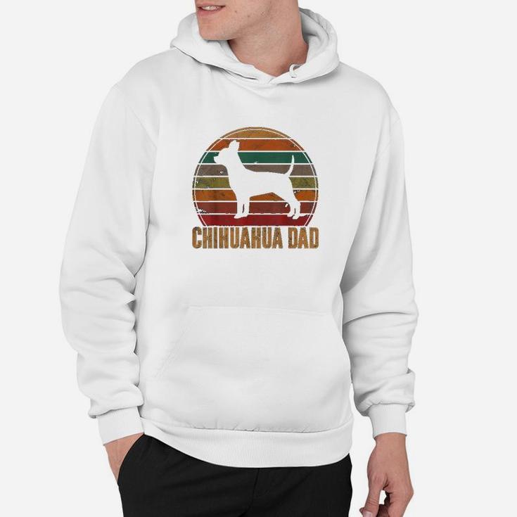 Retro Chihuahua Dad Gift Chi-chi Daddy Dog Owner Pet Father Hoodie