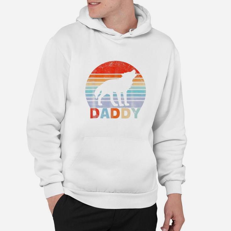 Retro Vintage Daddy Wolf For Christmas Hoodie