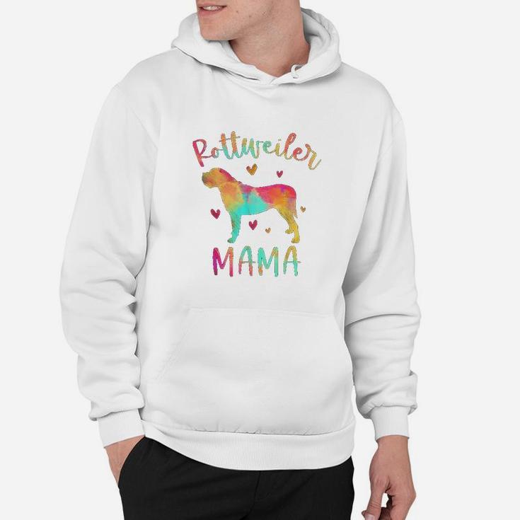 Rottweiler Mama Colorful Rottie Gifts Dog Mom Hoodie