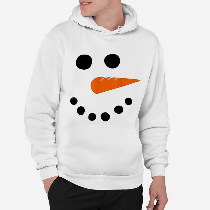 Snowman Face Carrot Nose Christmas Hoodie