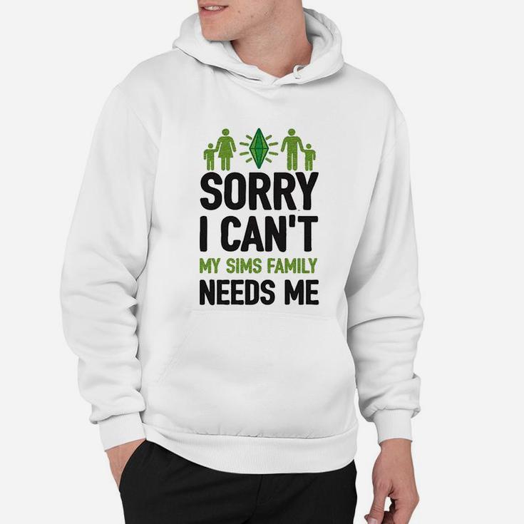 Sorry I Cant My Sims Family Needs Me Athletic Hoodie