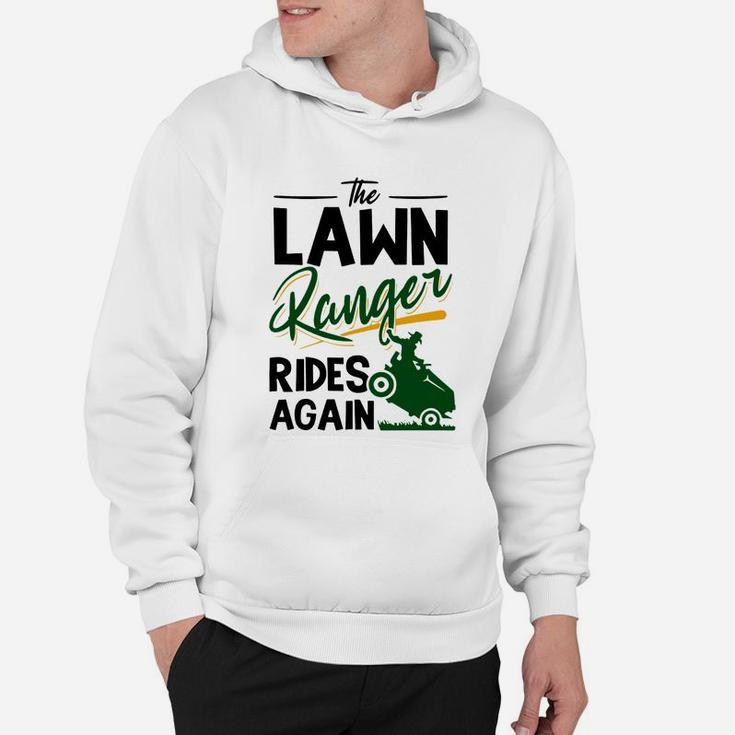 The Lawn Ranger Rides Again Grass Mowing Lawn Mower Gift Hoodie
