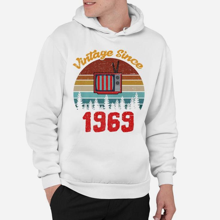 Vintage 1969 Mens Birthday Fathers Day Gift Hoodie