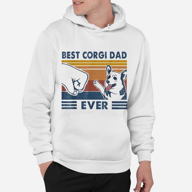 Vintage Best Corgi Dad Ever Hoodie