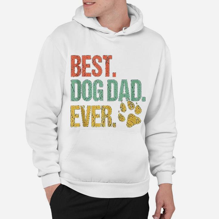 Vintage Best Dog Dad Ever Funny Dog Lover Gifts Fathers Day Hoodie