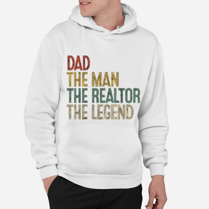 Vintage Dad Man Realtor Legend Gift Father Real Estate Agent Hoodie