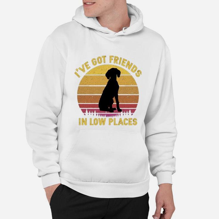 Vintage German Shorthair Pointer I Have Got Friends In Low Places Dog Lovers Hoodie