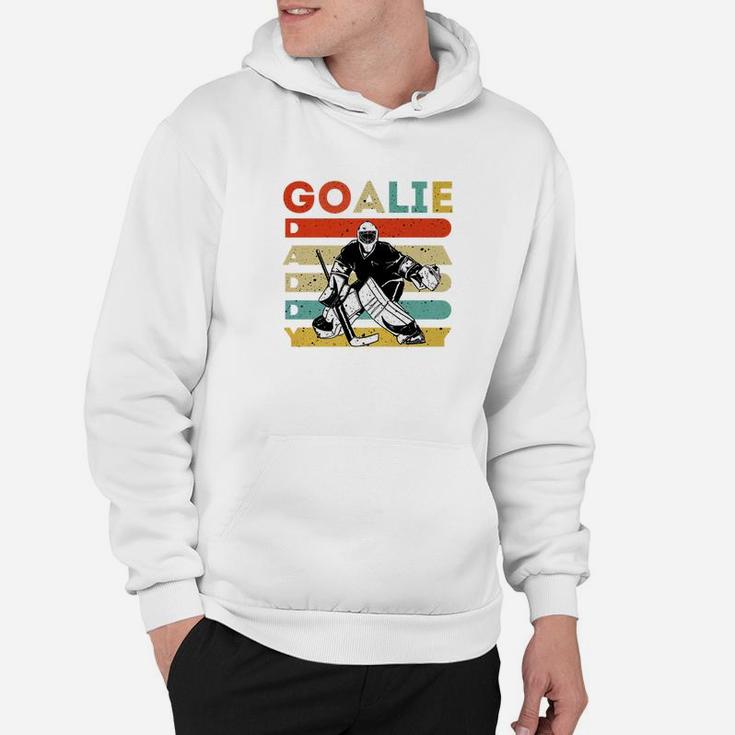 Vintage Ice Hockey Goalie Daddy Father Day Hockey Gifts Premium Hoodie