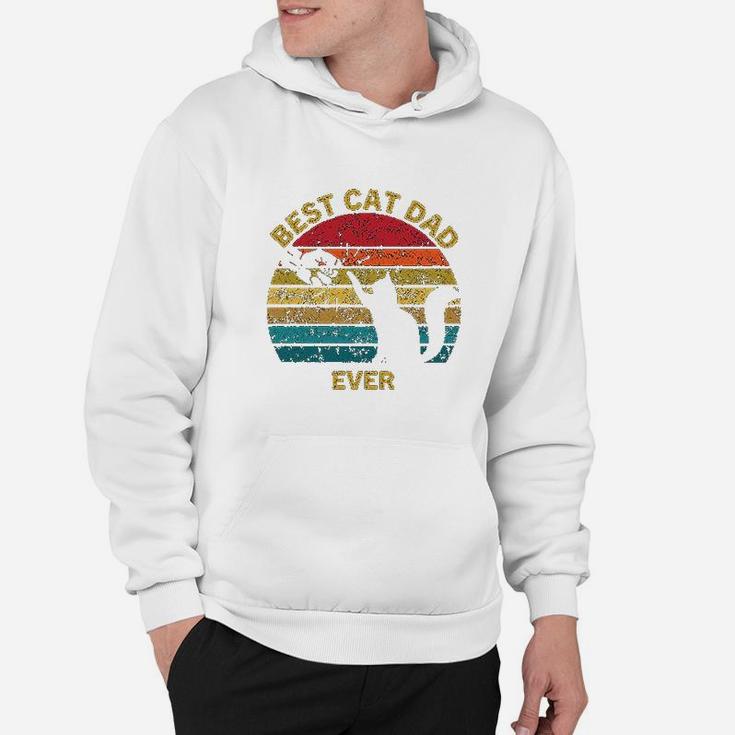 Vintage Retro Gift For Men Casual Best Cat Dad Ever Hoodie