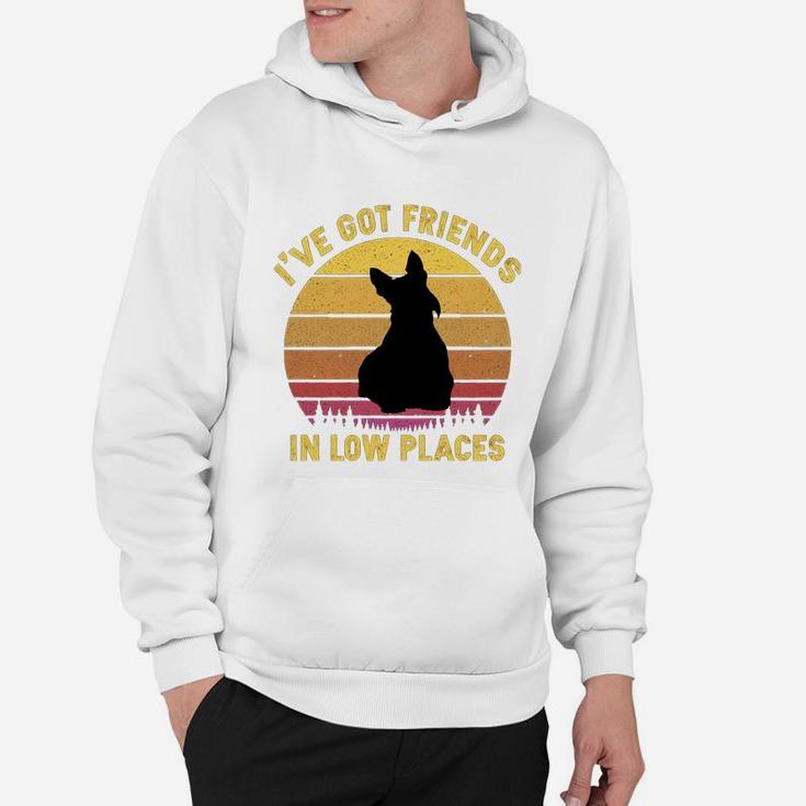 Vintage Scottish Terrier I Have Got Friends In Low Places Dog Lovers Hoodie