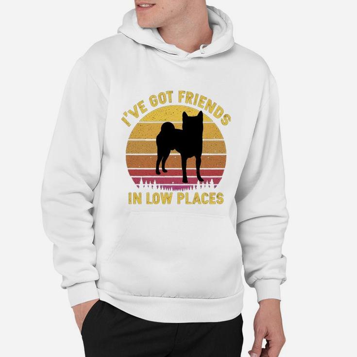 Vintage Shiba Inu I Have Got Friends In Low Places Dog Lovers Hoodie