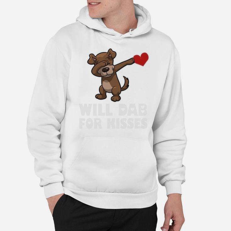 Will Dab For Kisses Valentines Day Dabbing Dog Hoodie