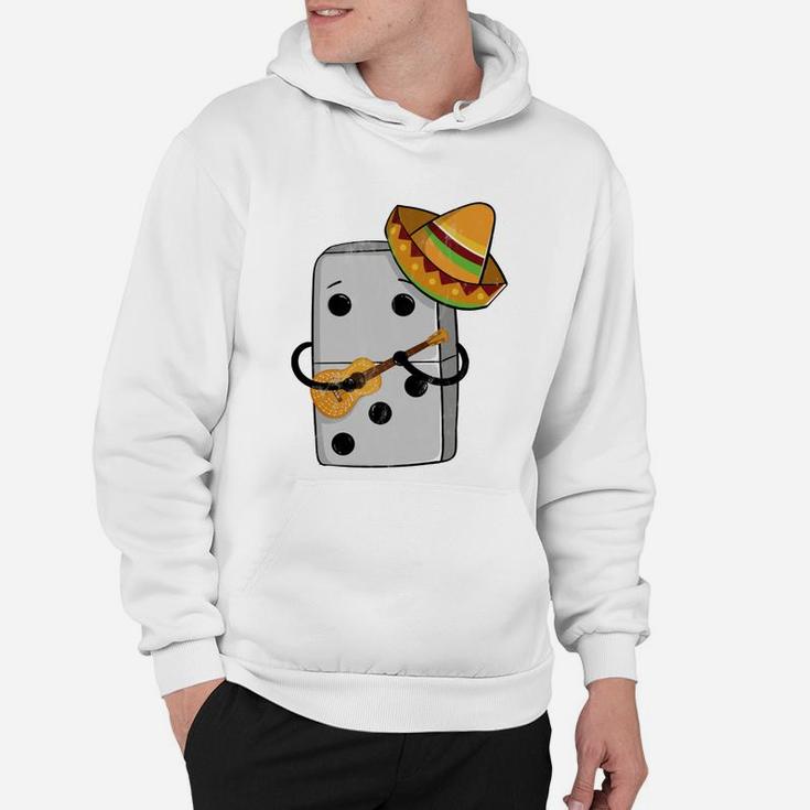 Womens Mexican Train Dominoes Funny With Guitar And Sombrero Hoodie