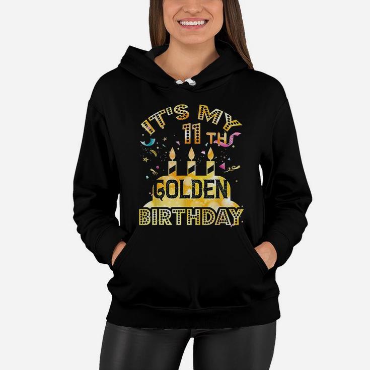 11th Birthday My 11th Golden Birthday Vintage  Women Hoodie