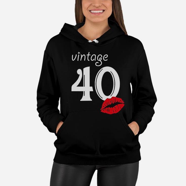 41st Birthday Gifts Women Vintage 41 1981 Tees Lipstick Funny Graphic  Women Hoodie